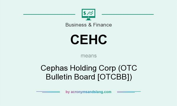What does CEHC mean? It stands for Cephas Holding Corp (OTC Bulletin Board [OTCBB])
