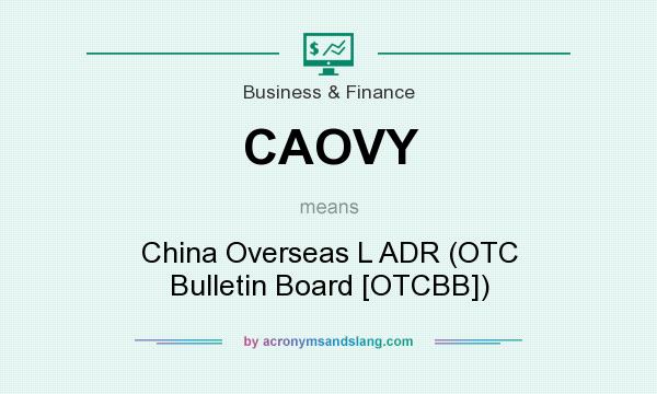 What does CAOVY mean? It stands for China Overseas L ADR (OTC Bulletin Board [OTCBB])