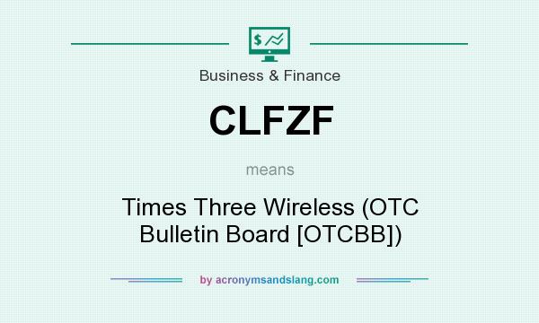 What does CLFZF mean? It stands for Times Three Wireless (OTC Bulletin Board [OTCBB])