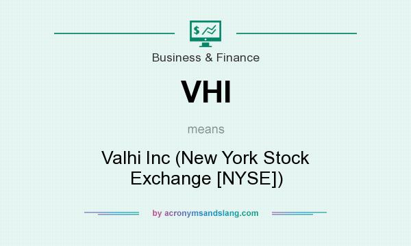 What does VHI mean? It stands for Valhi Inc (New York Stock Exchange [NYSE])