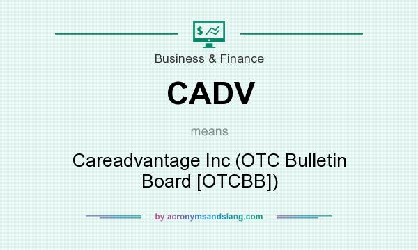 What does CADV mean? It stands for Careadvantage Inc (OTC Bulletin Board [OTCBB])