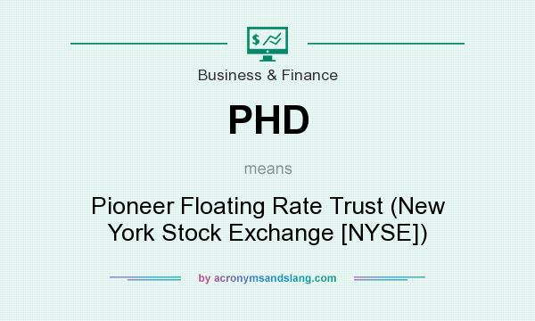 What does PHD mean? It stands for Pioneer Floating Rate Trust (New York Stock Exchange [NYSE])
