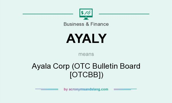 What does AYALY mean? It stands for Ayala Corp (OTC Bulletin Board [OTCBB])