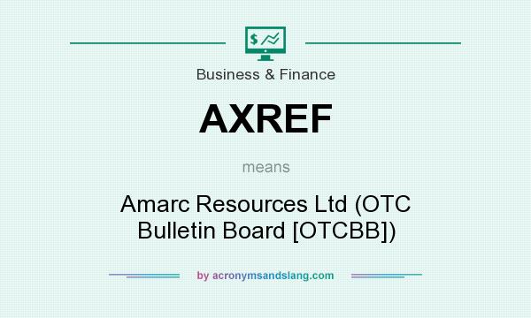 What does AXREF mean? It stands for Amarc Resources Ltd (OTC Bulletin Board [OTCBB])