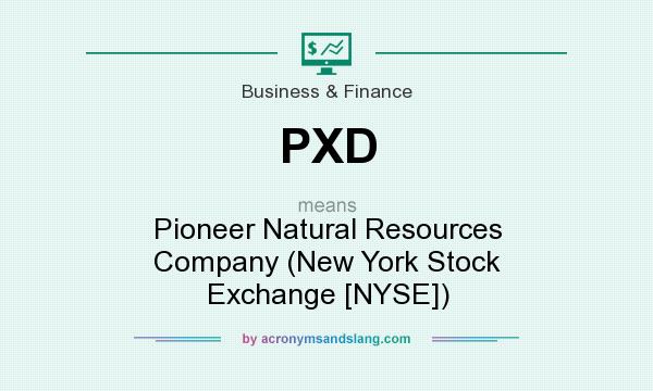 What does PXD mean? It stands for Pioneer Natural Resources Company (New York Stock Exchange [NYSE])