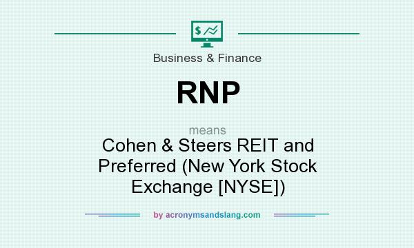 What does RNP mean? It stands for Cohen & Steers REIT and Preferred (New York Stock Exchange [NYSE])