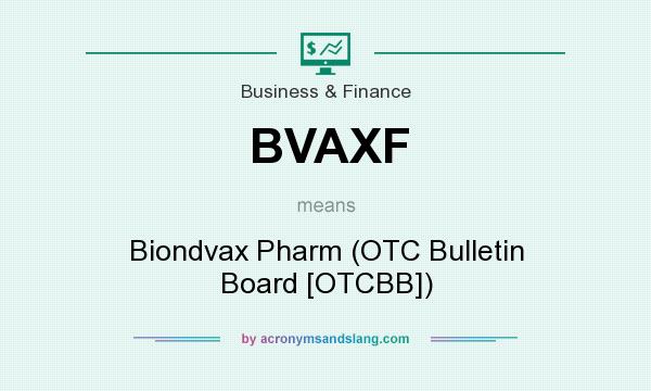 What does BVAXF mean? It stands for Biondvax Pharm (OTC Bulletin Board [OTCBB])