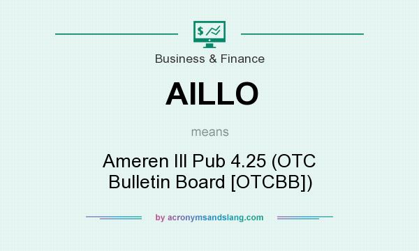 What does AILLO mean? It stands for Ameren Ill Pub 4.25 (OTC Bulletin Board [OTCBB])