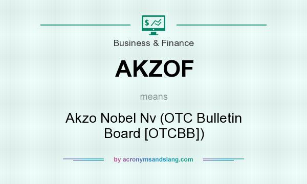 What does AKZOF mean? It stands for Akzo Nobel Nv (OTC Bulletin Board [OTCBB])