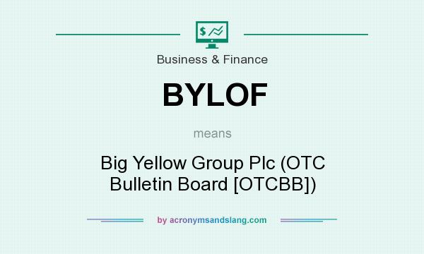 What does BYLOF mean? It stands for Big Yellow Group Plc (OTC Bulletin Board [OTCBB])