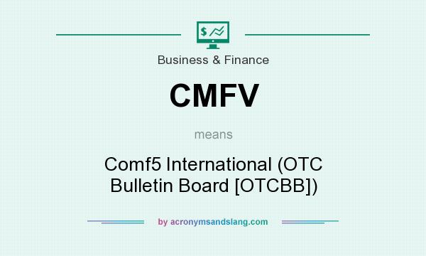 What does CMFV mean? It stands for Comf5 International (OTC Bulletin Board [OTCBB])
