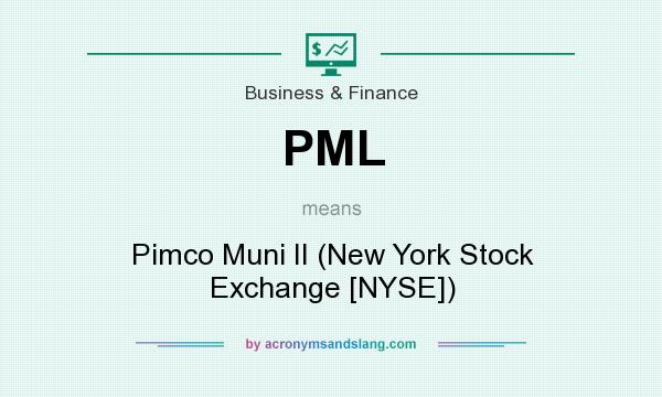 What does PML mean? It stands for Pimco Muni II (New York Stock Exchange [NYSE])