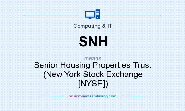 What does SNH mean? It stands for Senior Housing Properties Trust (New York Stock Exchange [NYSE])