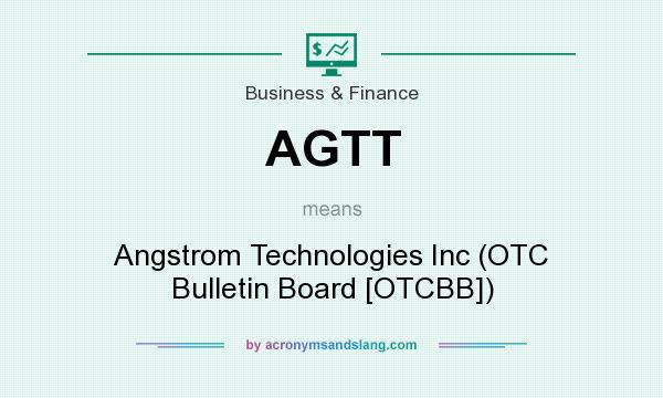 What does AGTT mean? It stands for Angstrom Technologies Inc (OTC Bulletin Board [OTCBB])