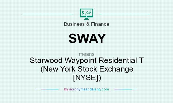What does SWAY mean? It stands for Starwood Waypoint Residential T (New York Stock Exchange [NYSE])