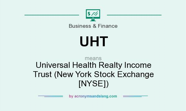 What does UHT mean? It stands for Universal Health Realty Income Trust (New York Stock Exchange [NYSE])