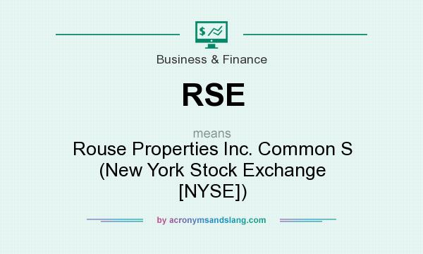 What does RSE mean? It stands for Rouse Properties Inc. Common S (New York Stock Exchange [NYSE])