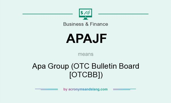What does APAJF mean? It stands for Apa Group (OTC Bulletin Board [OTCBB])