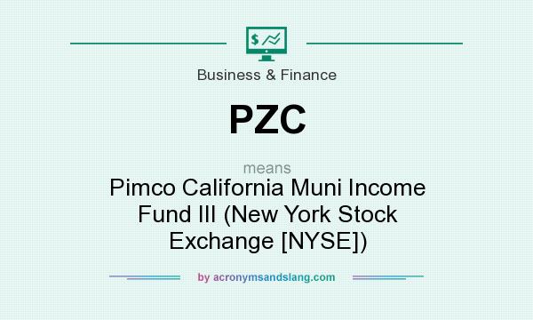 What does PZC mean? It stands for Pimco California Muni Income Fund III (New York Stock Exchange [NYSE])