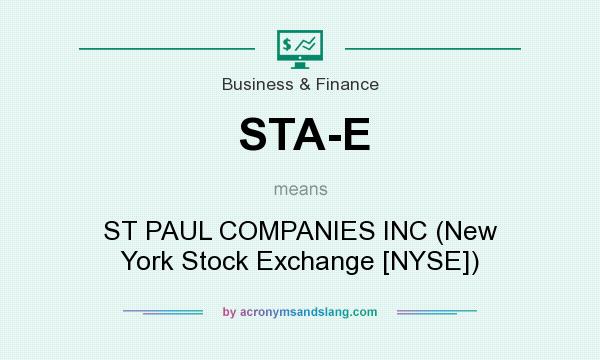 What does STA-E mean? It stands for ST PAUL COMPANIES INC (New York Stock Exchange [NYSE])