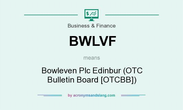 What does BWLVF mean? It stands for Bowleven Plc Edinbur (OTC Bulletin Board [OTCBB])