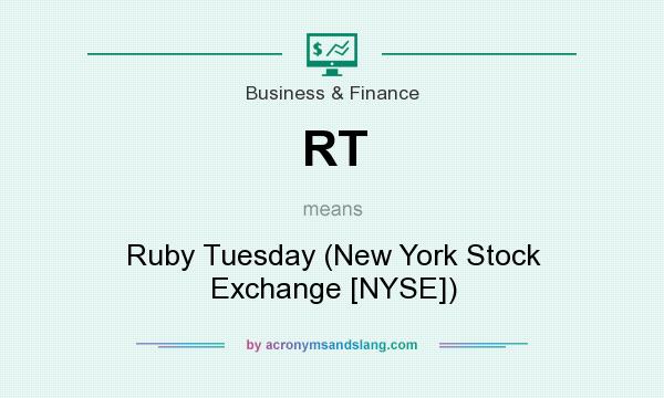 What does RT mean? It stands for Ruby Tuesday (New York Stock Exchange [NYSE])
