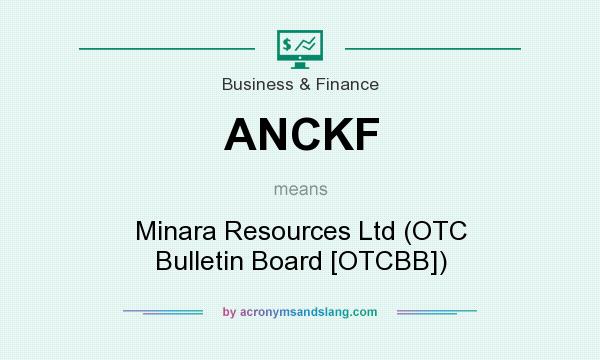 What does ANCKF mean? It stands for Minara Resources Ltd (OTC Bulletin Board [OTCBB])