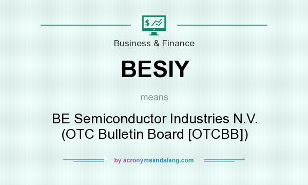 What does BESIY mean? It stands for BE Semiconductor Industries N.V. (OTC Bulletin Board [OTCBB])