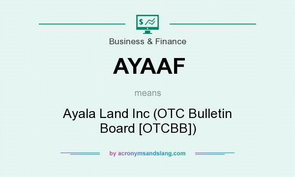 What does AYAAF mean? It stands for Ayala Land Inc (OTC Bulletin Board [OTCBB])