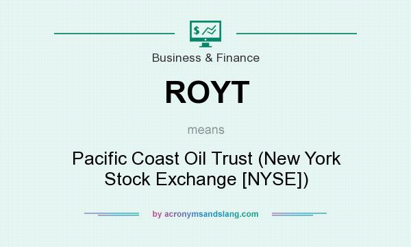 What does ROYT mean? It stands for Pacific Coast Oil Trust (New York Stock Exchange [NYSE])