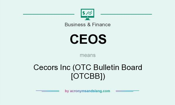 What does CEOS mean? It stands for Cecors Inc (OTC Bulletin Board [OTCBB])