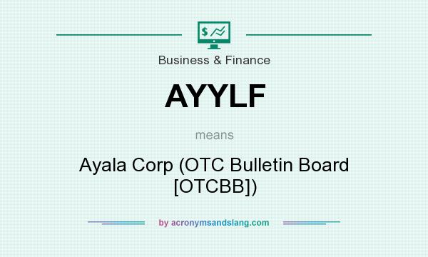 What does AYYLF mean? It stands for Ayala Corp (OTC Bulletin Board [OTCBB])