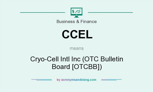 What does CCEL mean? It stands for Cryo-Cell Intl Inc (OTC Bulletin Board [OTCBB])