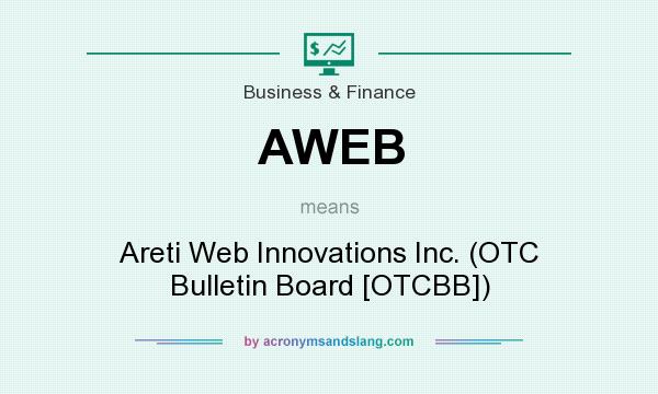 What does AWEB mean? It stands for Areti Web Innovations Inc. (OTC Bulletin Board [OTCBB])
