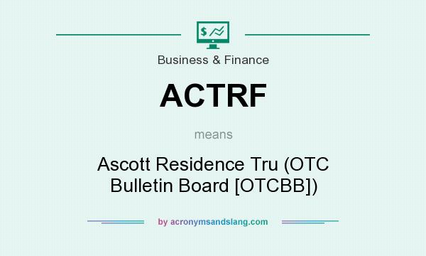 What does ACTRF mean? It stands for Ascott Residence Tru (OTC Bulletin Board [OTCBB])