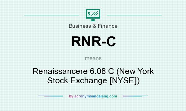 What does RNR-C mean? It stands for Renaissancere 6.08 C (New York Stock Exchange [NYSE])
