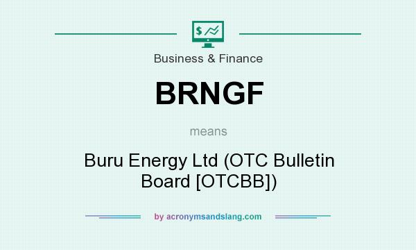 What does BRNGF mean? It stands for Buru Energy Ltd (OTC Bulletin Board [OTCBB])