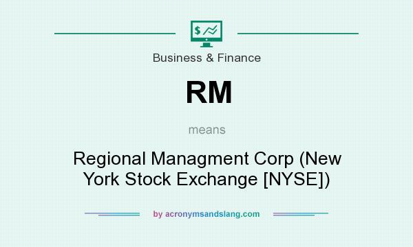 What does RM mean? It stands for Regional Managment Corp (New York Stock Exchange [NYSE])