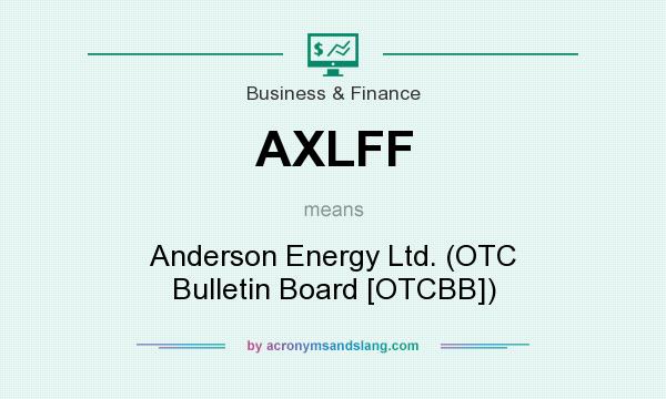 What does AXLFF mean? It stands for Anderson Energy Ltd. (OTC Bulletin Board [OTCBB])