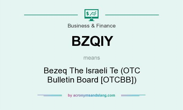 What does BZQIY mean? It stands for Bezeq The Israeli Te (OTC Bulletin Board [OTCBB])