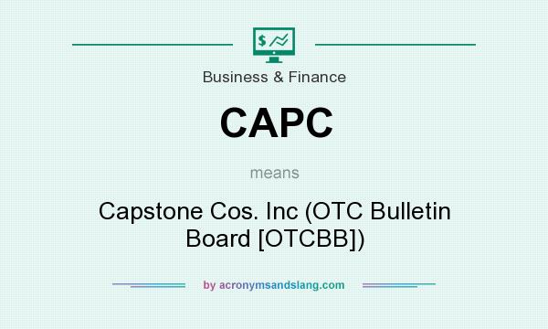 What does CAPC mean? It stands for Capstone Cos. Inc (OTC Bulletin Board [OTCBB])