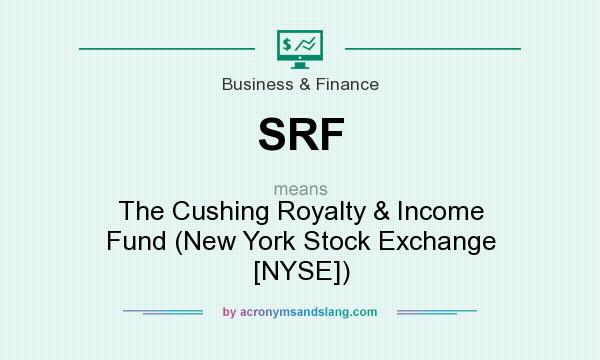 What does SRF mean? It stands for The Cushing Royalty & Income Fund (New York Stock Exchange [NYSE])