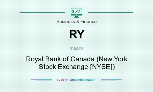 What does RY mean? It stands for Royal Bank of Canada (New York Stock Exchange [NYSE])