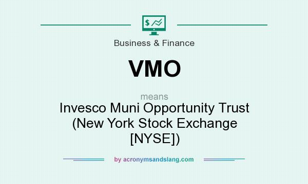 What does VMO mean? It stands for Invesco Muni Opportunity Trust (New York Stock Exchange [NYSE])