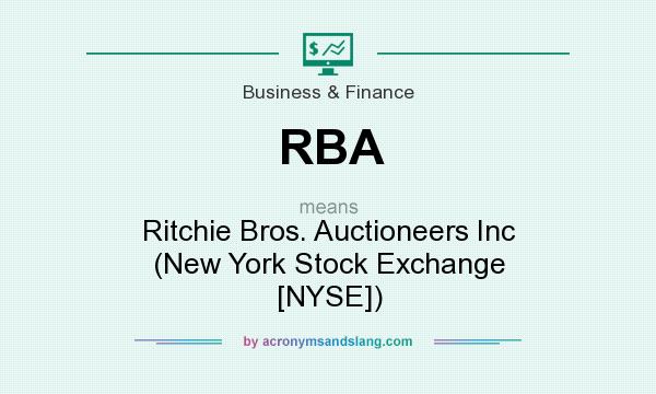 What does RBA mean? It stands for Ritchie Bros. Auctioneers Inc (New York Stock Exchange [NYSE])