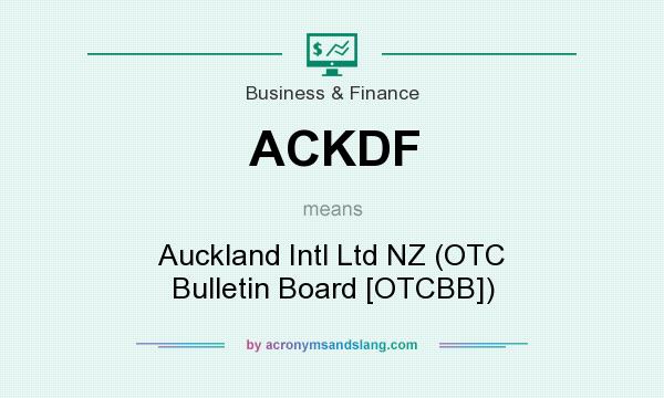 What does ACKDF mean? It stands for Auckland Intl Ltd NZ (OTC Bulletin Board [OTCBB])