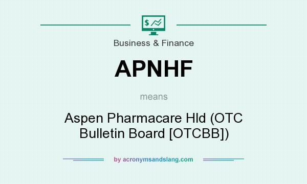 What does APNHF mean? It stands for Aspen Pharmacare Hld (OTC Bulletin Board [OTCBB])