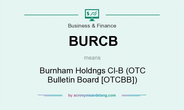 What does BURCB mean? It stands for Burnham Holdngs Cl-B (OTC Bulletin Board [OTCBB])