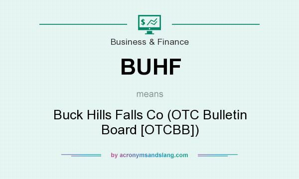 What does BUHF mean? It stands for Buck Hills Falls Co (OTC Bulletin Board [OTCBB])