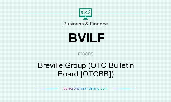 What does BVILF mean? It stands for Breville Group (OTC Bulletin Board [OTCBB])